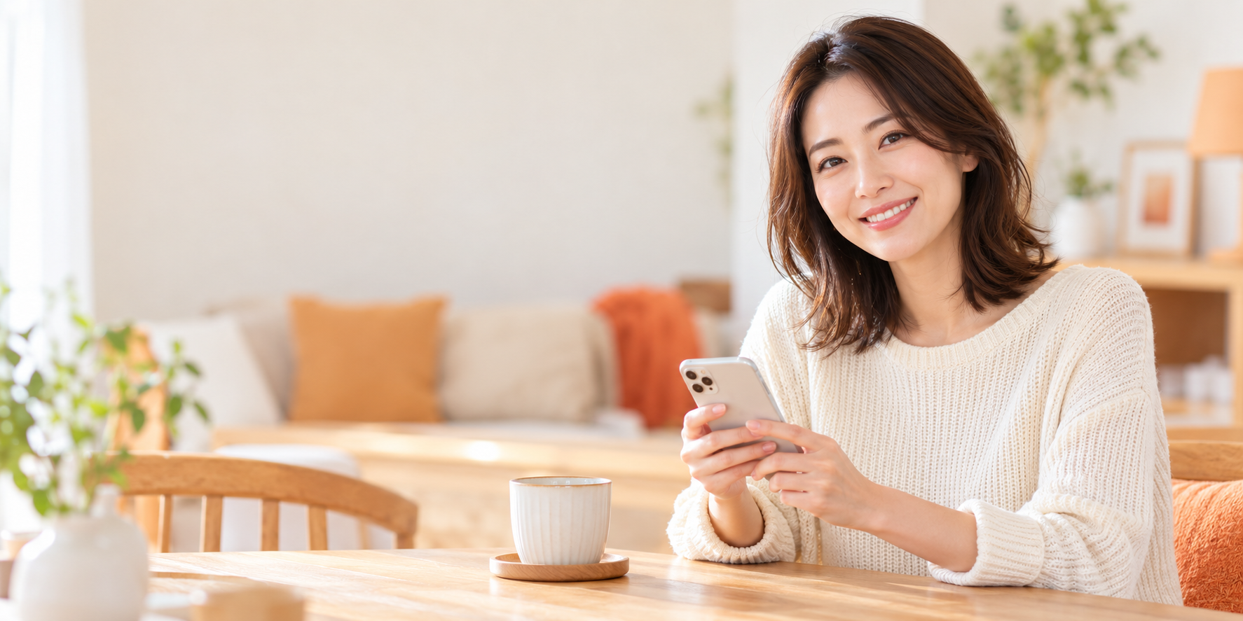 スマートフォンでお買い物を楽しむイメージ